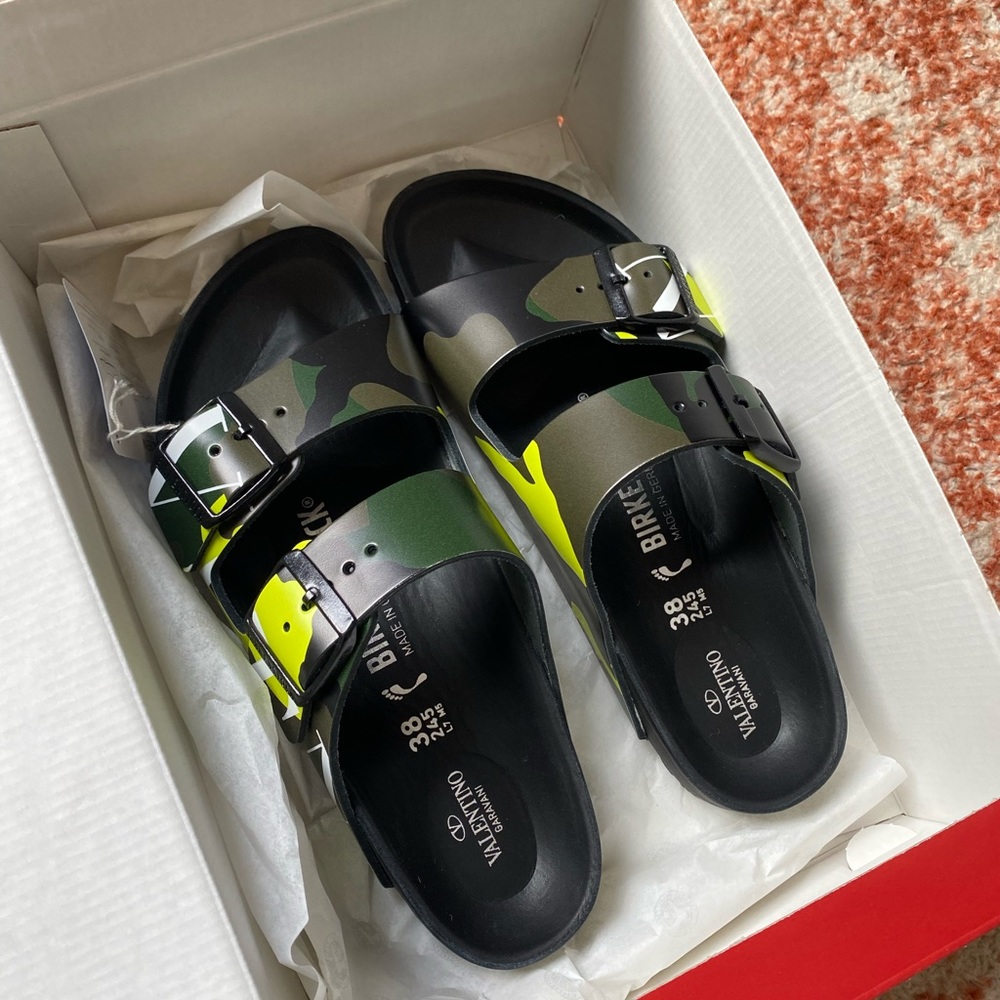 Birkenstock X Valentino collab Arizona sandal